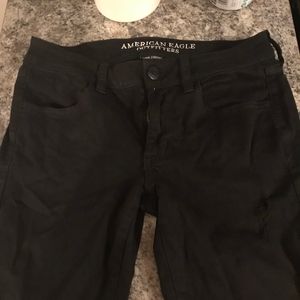 American Eagle Destroyed Black Jeggings